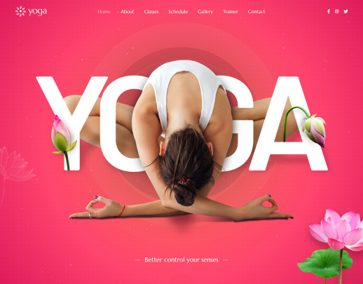 Yoga teaching Web Design 